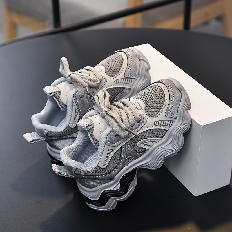 Teen Boys Girls Casual Breathable Anti-slip Sports Sneakers Low Top PU Rubber All-Season