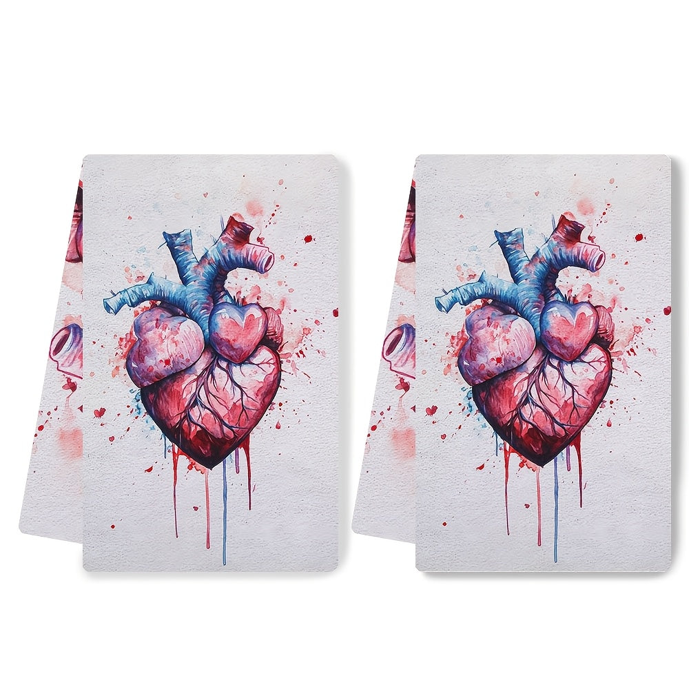 Valentine's Day Kitchen Towels Ultra-Soft Absorbent 40x60 cm