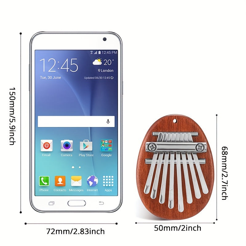 Mini Kalimba Thumb Piano 8-Key Turmeric for Adults Eid Al-Adha Gift