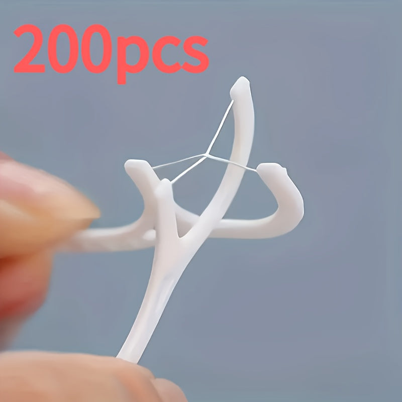 Dental Floss Sticks Ultra-Thin 200pcs Deep Cleaning Suitable for Braces