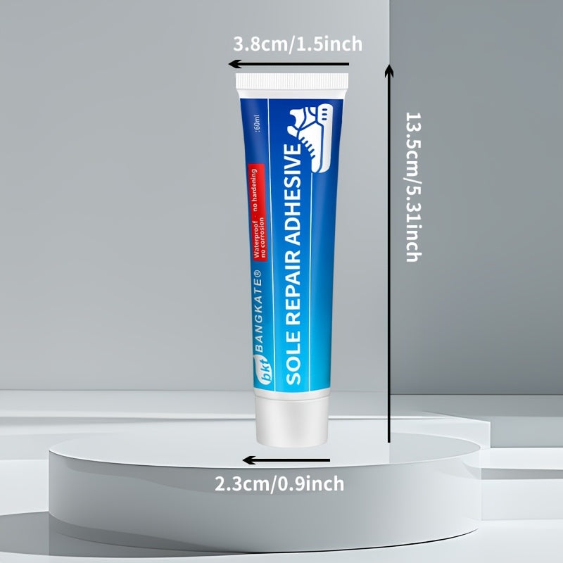 Waterproof Shoe Repair Adhesive for Cracked Rubber Soles Black 1 Bottle