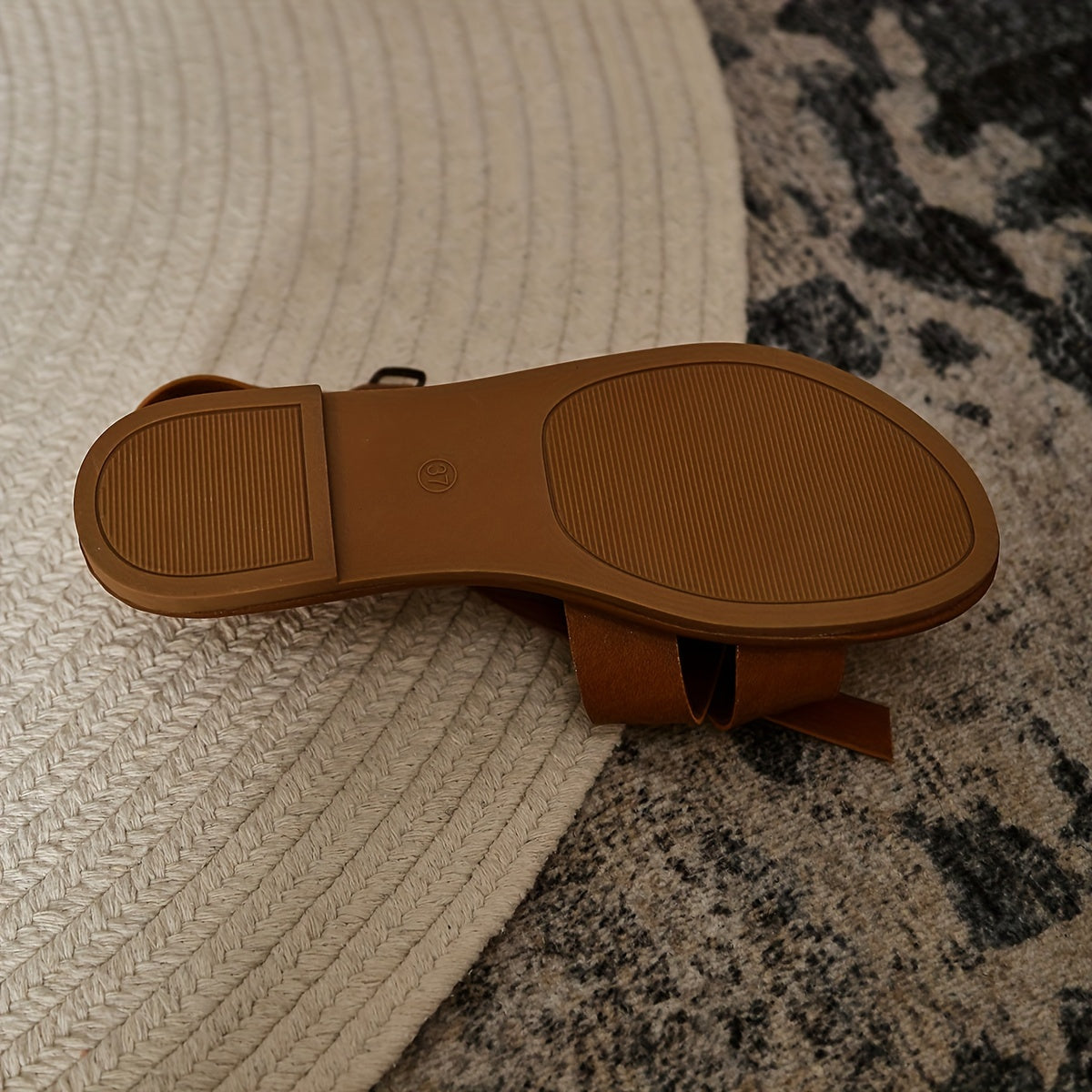 Women's Casual Lightweight Flat Sandals Open Toe Faux Cover Ankle Strap