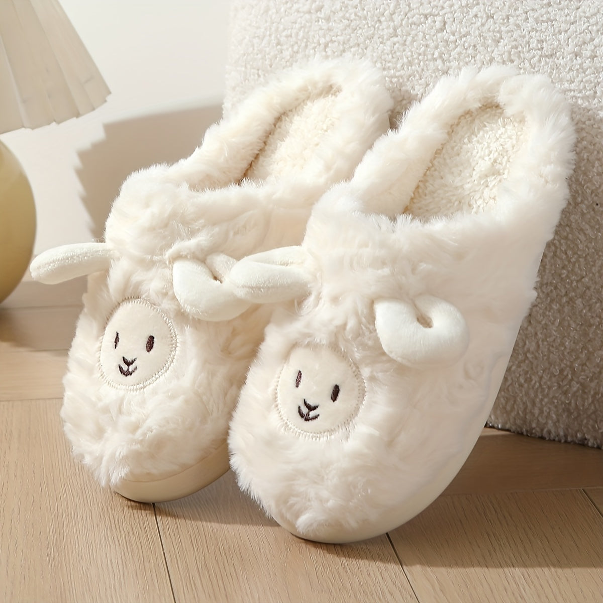 Women's Plush Fleece Slip-On Slippers Non-Slip Indoor Outdoor House Shoes