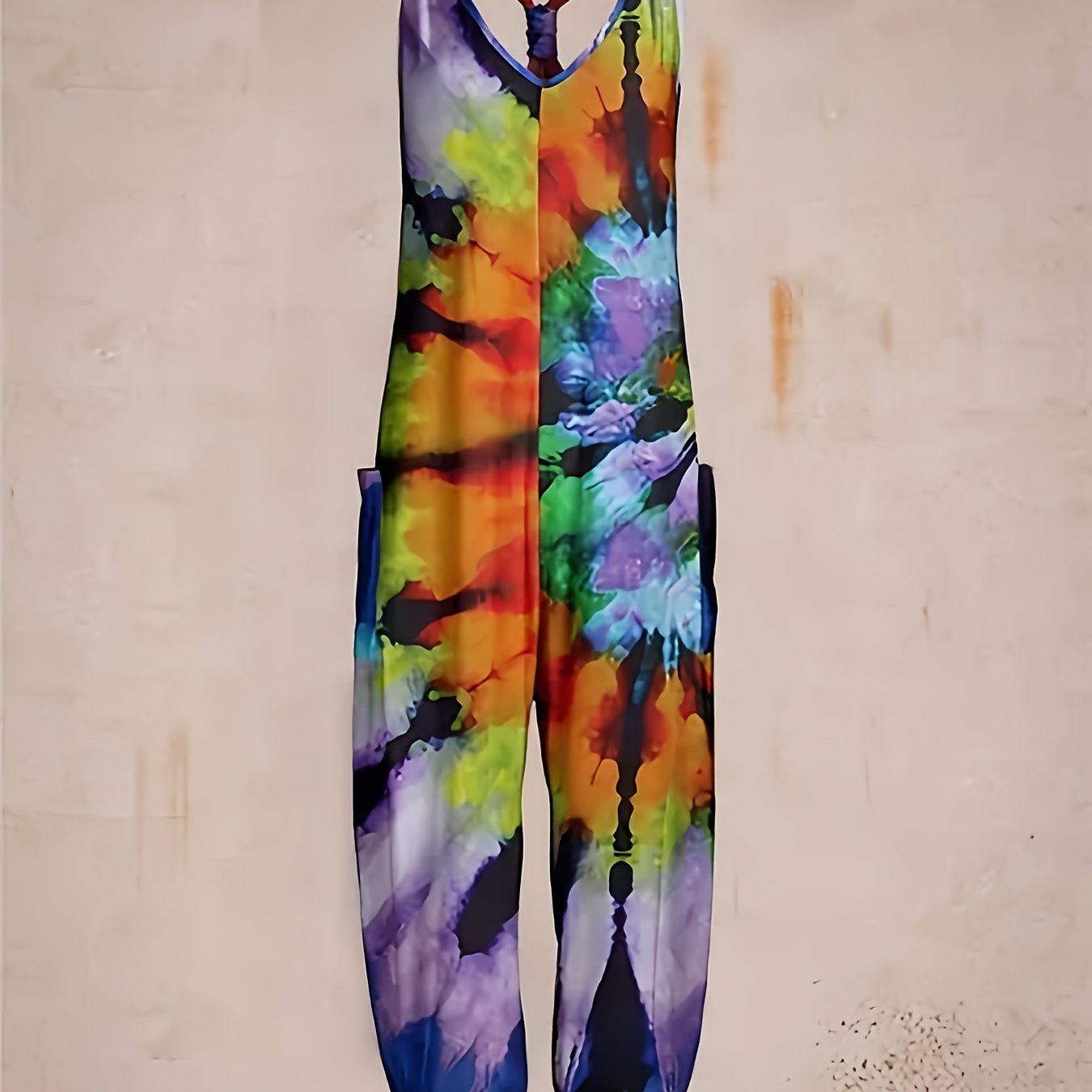 Women's Printed Jumpsuit Lightweight Boho Style Comfortable Fit