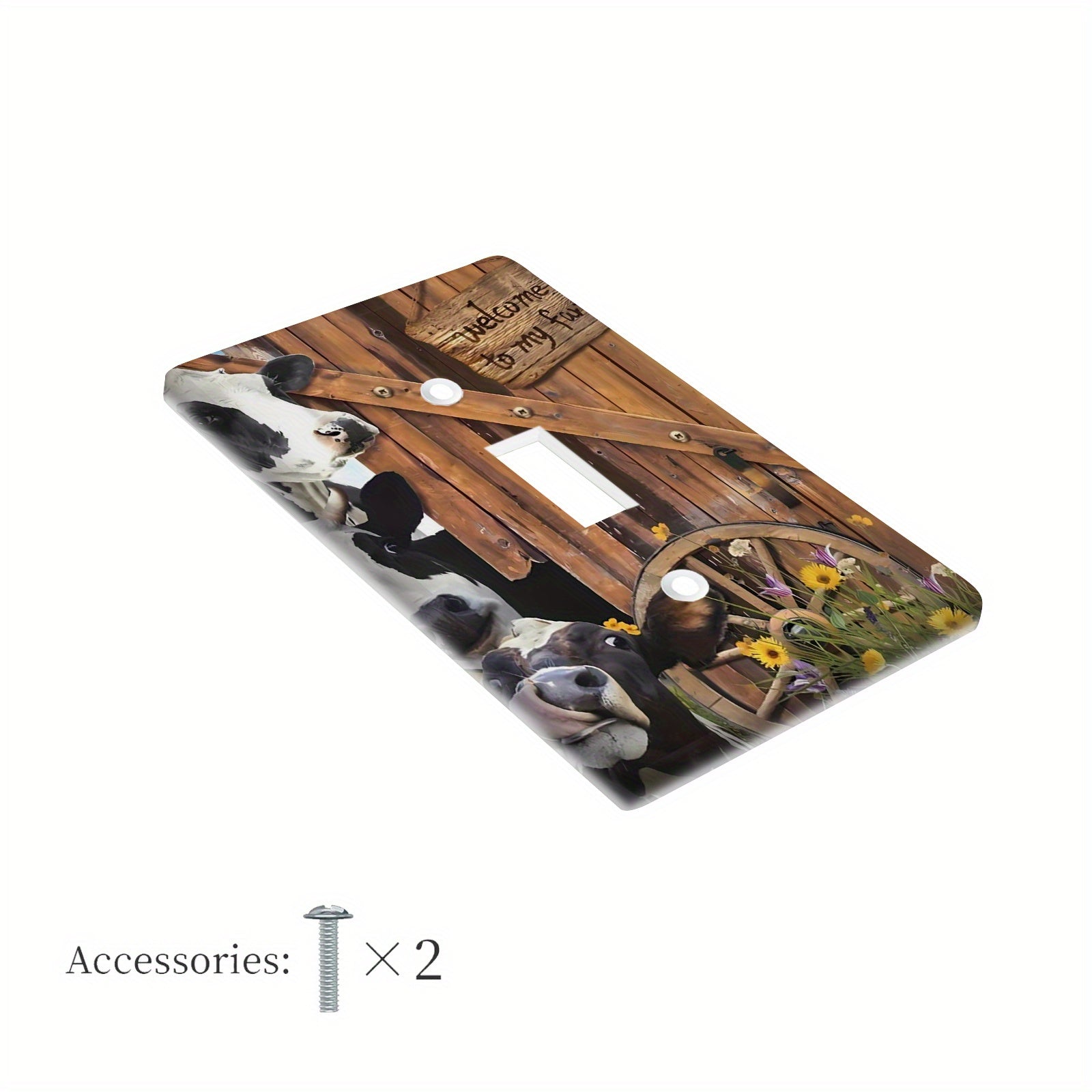 Cow Wall Plate Cover 1 Gang 2 Gang Farmhouse Cow Decor Indoor Outdoor Kitchen Bathroom