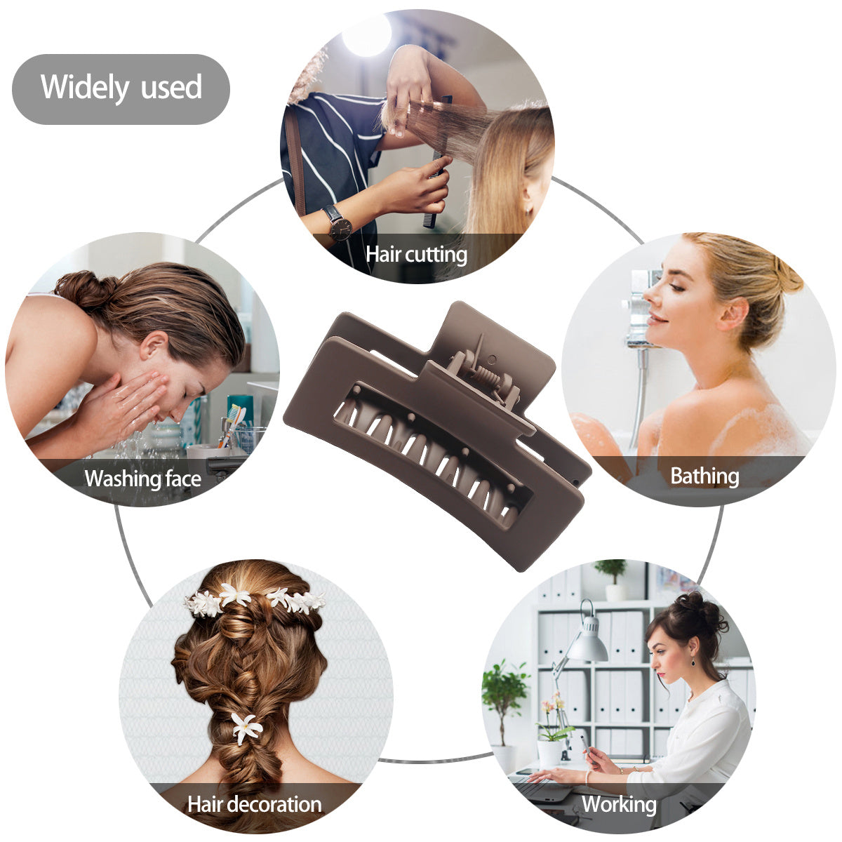 Set of 10 Hair Claw Clips Strong Grip Non-Slip Matte Finish for Thick Hair