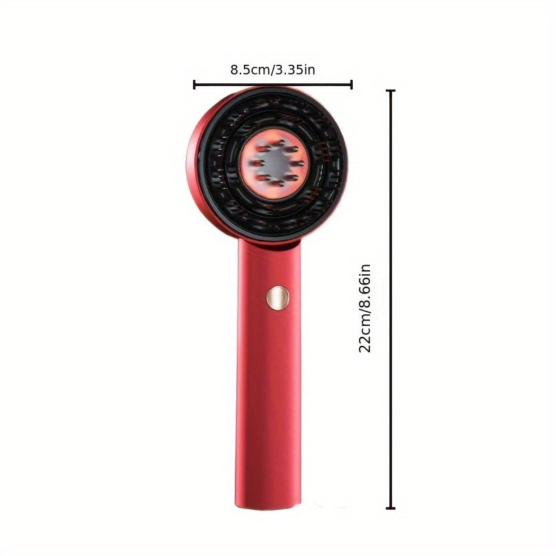 Cordless Scalp Massager Comb with Essential Oil Dispenser and 3 Modes Red and Black