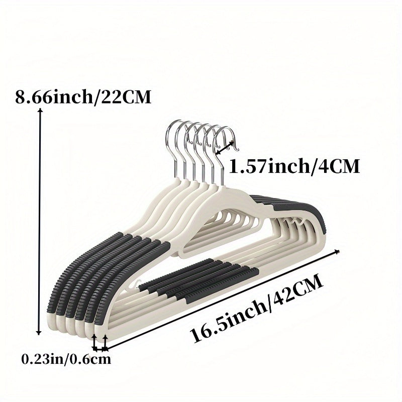 Plastic Anti-Slip Hangers with Space-Saving Design for Clothes Organization