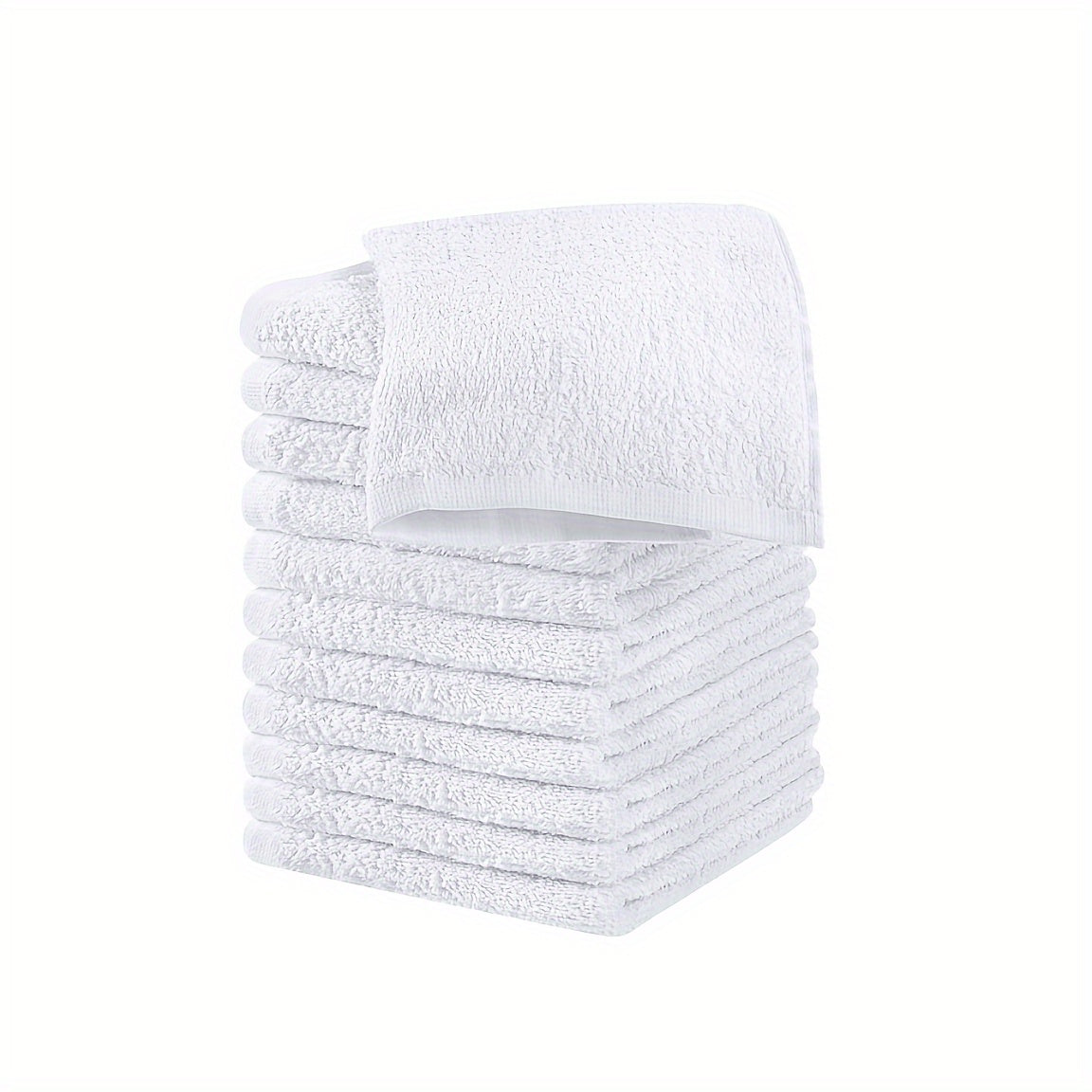 Paxta yuvinish matolari yumshoq flanel yuz sochiqlari yuqori osonlik bilan so'riladi oq 30x30 sm