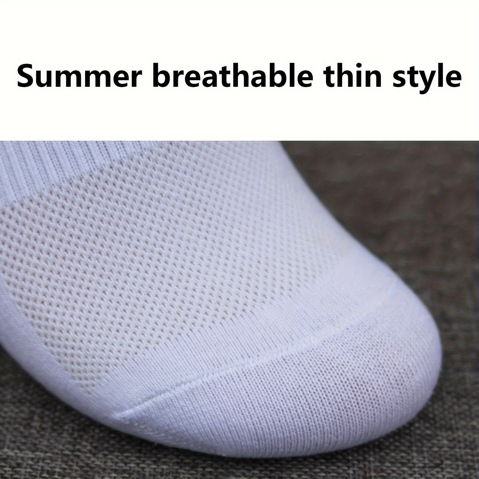 Men's Breathable Short Socks 10/20/30 Pairs Spring Summer Knit Polyester