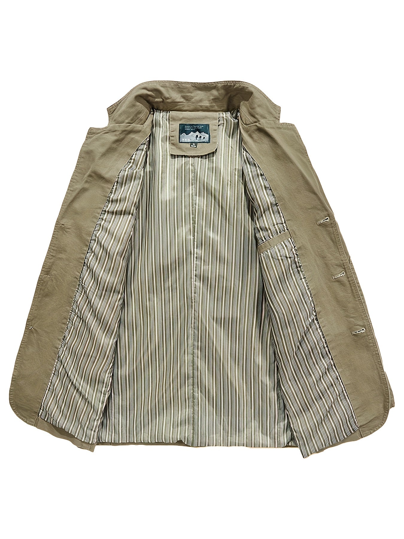 Chaqueta casual de softshell para hombre con blazer de algodón, corte regular, múltiples bolsillos