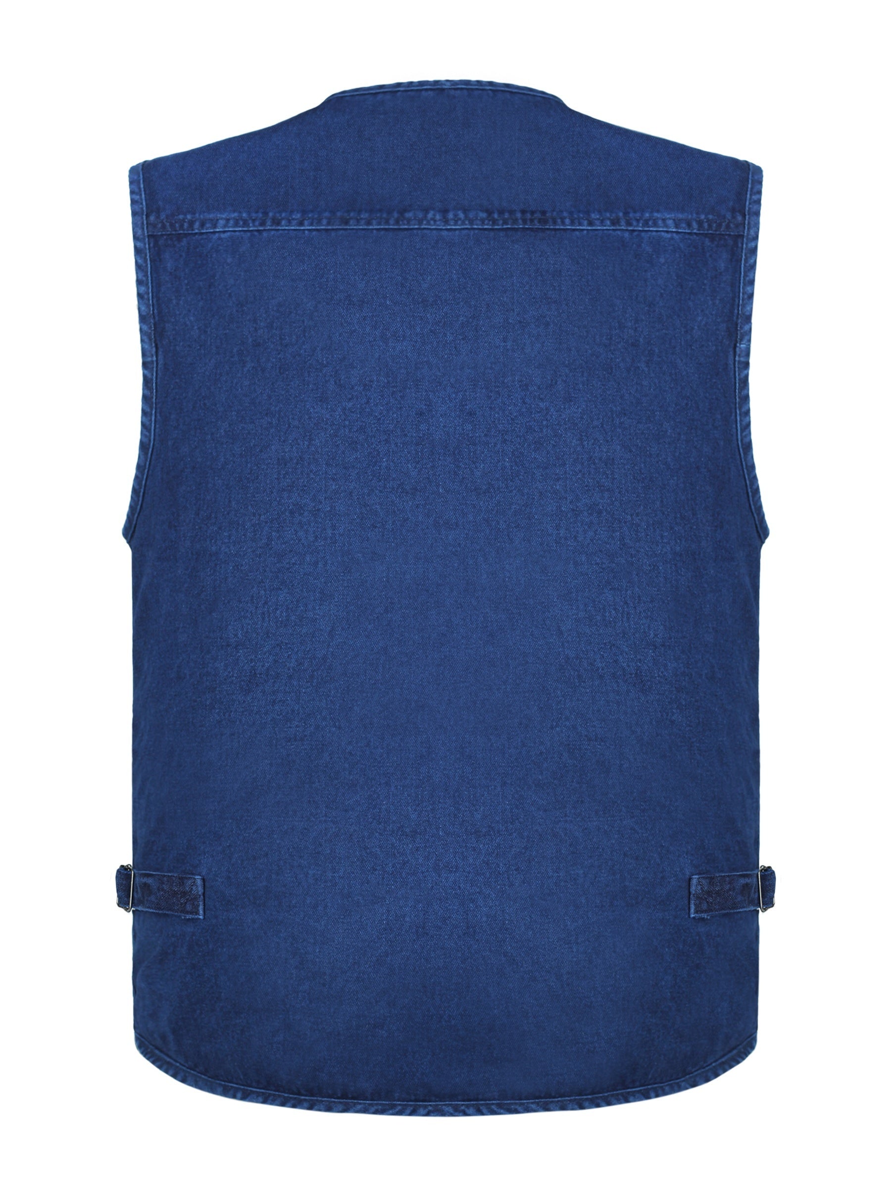 Men's Sleeveless Denim Vest with Multi-Zipper Design 100 Cotton Casual Outdoor Spring Fall