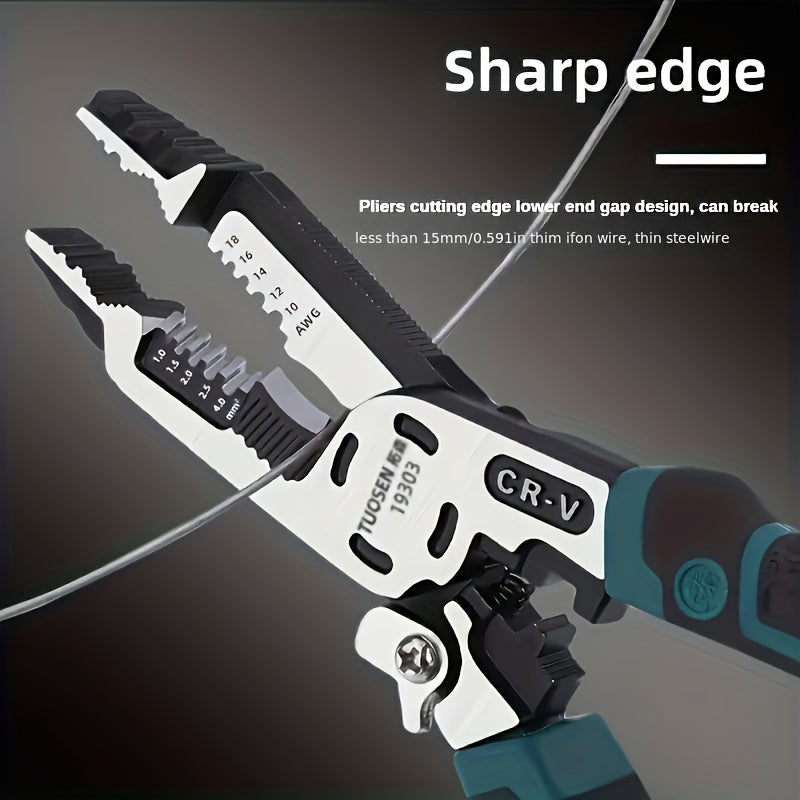 Multifunctional Cable Pliers Steel Wire Stripping Crimping Tool