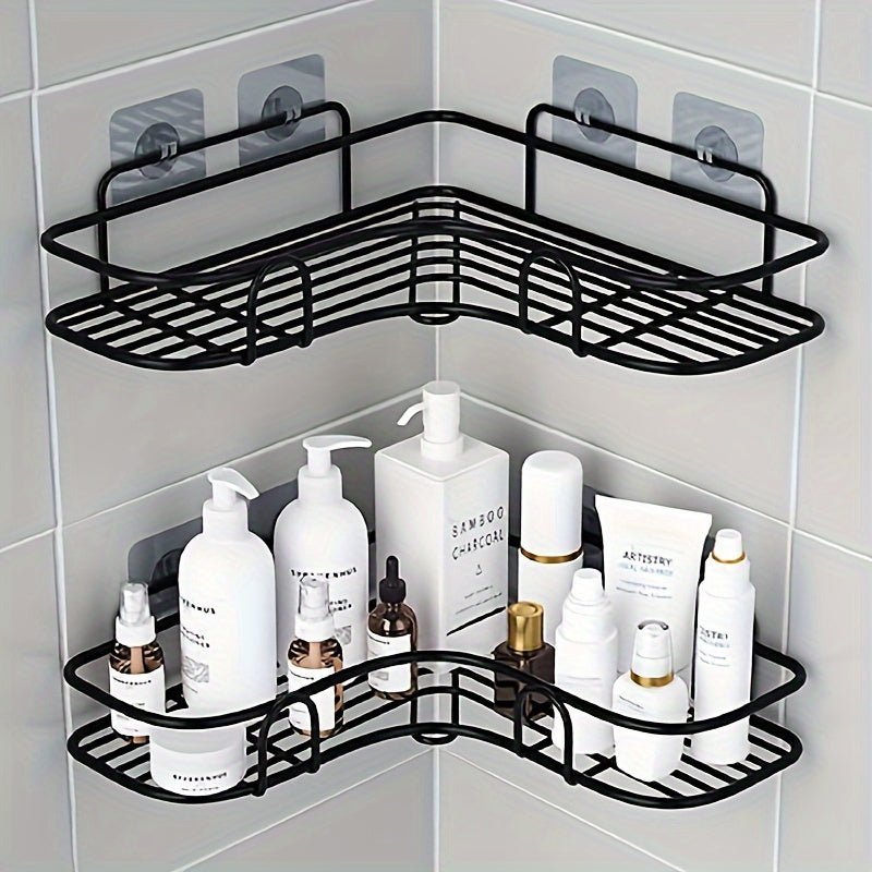 Stainless Steel Corner Shower Caddy Rust-Resistant Bathroom Storage Organizer