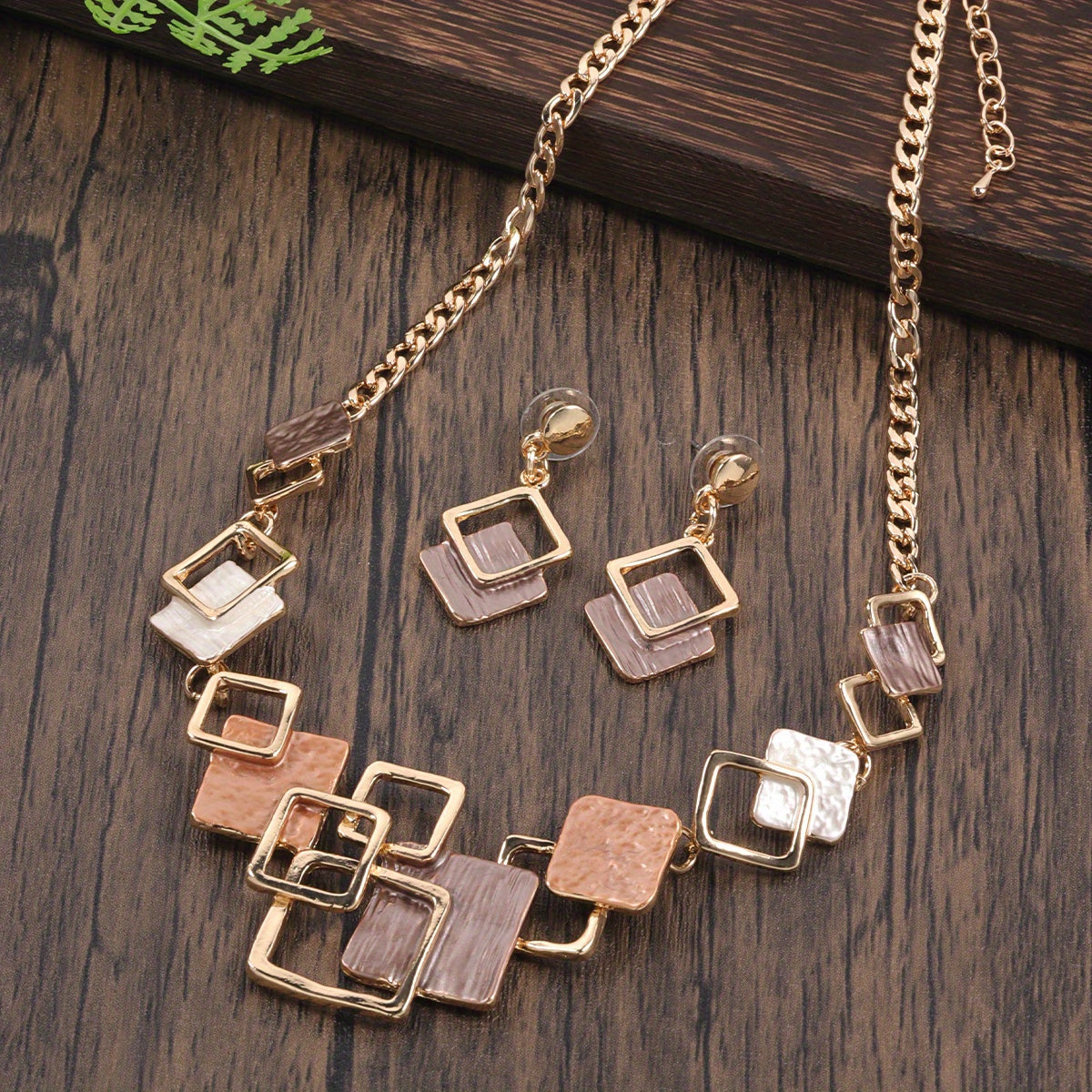 Luxury Bohemian Jewelry Set for Ladies Party Necklace and Earrings