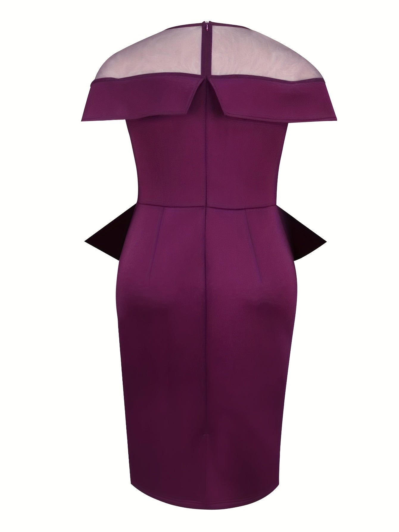 Plus Size Women's Sequin Bodycon Party Dress with Peplum Hem Summer Evening Gown