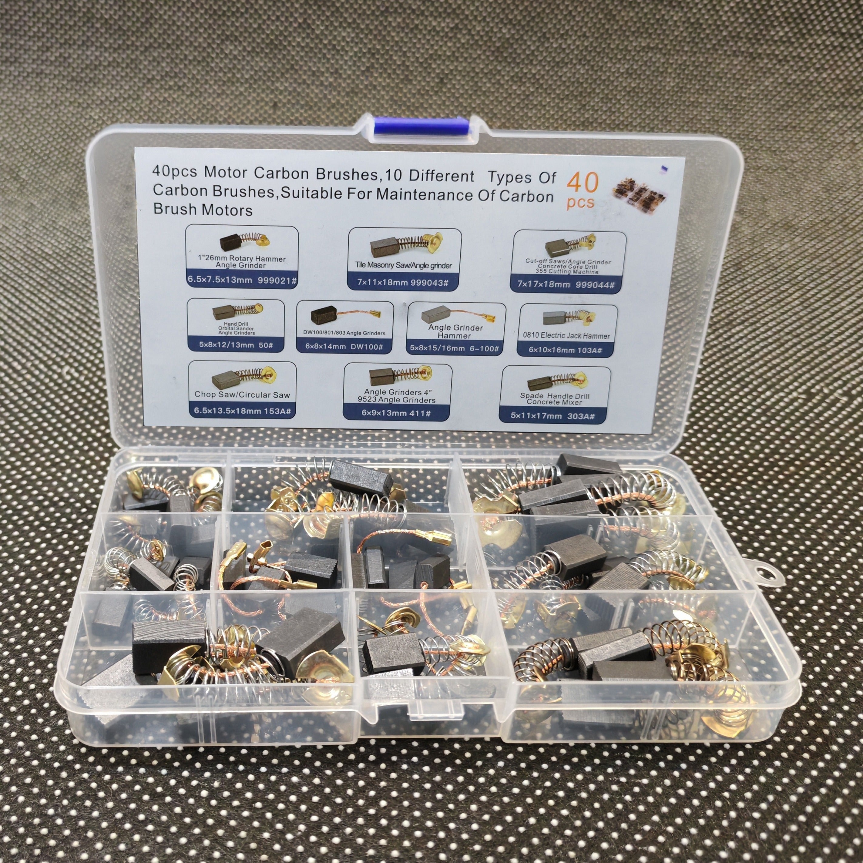 40 шт. универсальных угольных щеток для моторов для мотыг и угловых шлифовальных машин