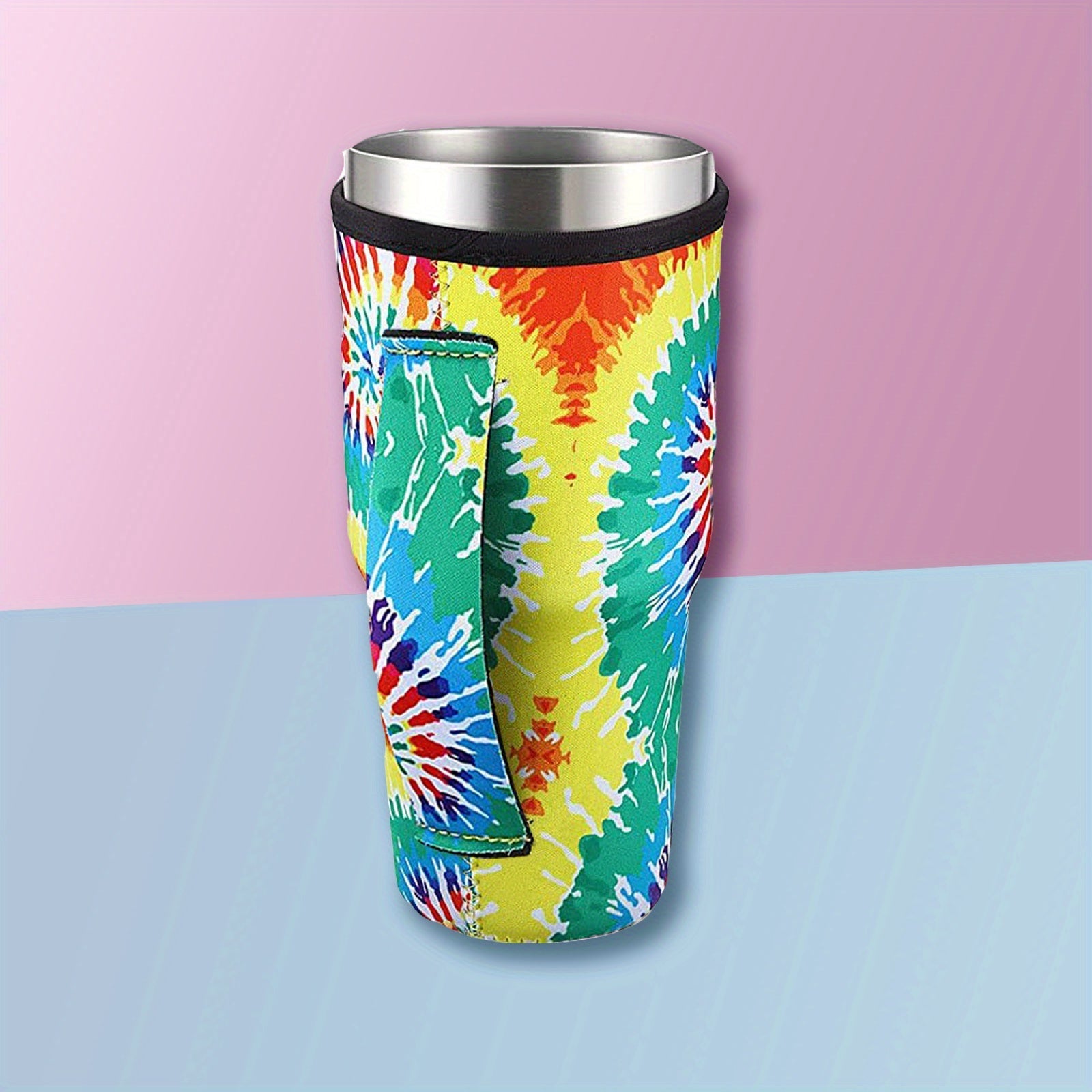 Reusable Neoprene Coffee Sleeve for Cold Beverages Leopard Print Insulated Cup Holder