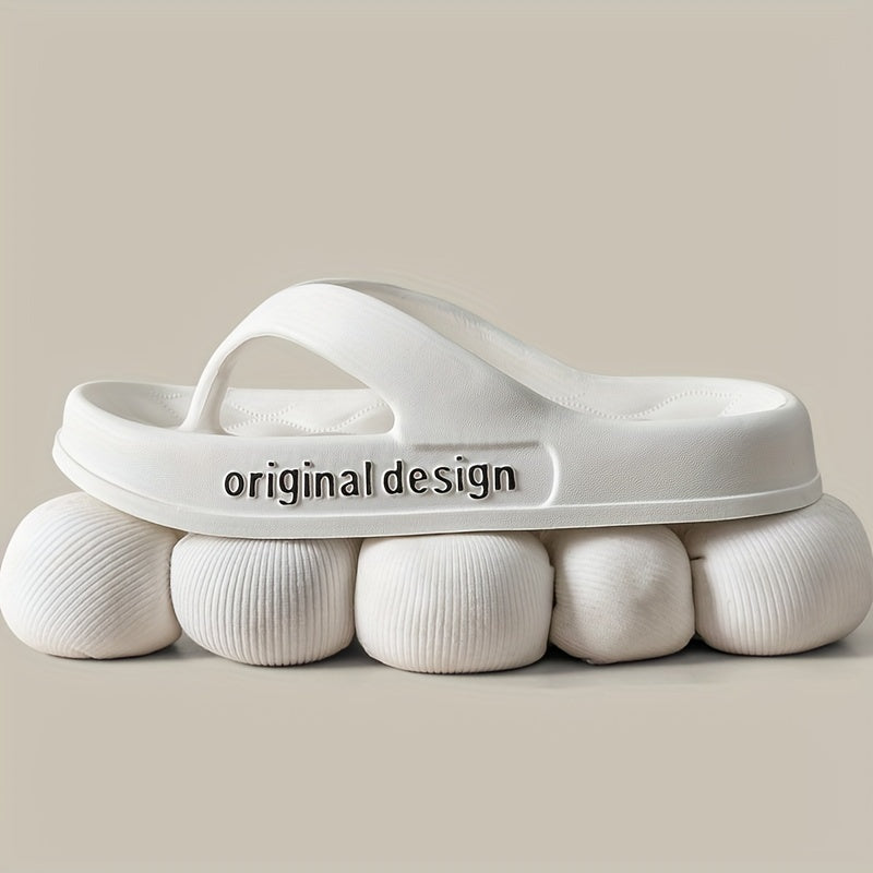 Women’s Rubber Letter Print Flip Flops Casual Summer Slides