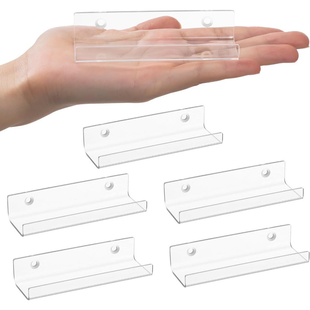 Vinyl Record Wall Mount Stand Set Clear Acrylic for 10.16cm Albums Display