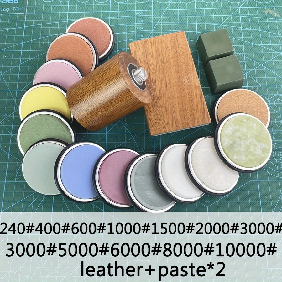 Magnitli asos bilan Premium Rolling Knife Sharpener Kit - Olmos bilan qattiqlashtiruvchi toshlar, aniqlik bilan kesish uchun 15 va 20 daraja burchaklar - Uy oshxonalari va ochiq havoda foydalanish uchun mukammal.