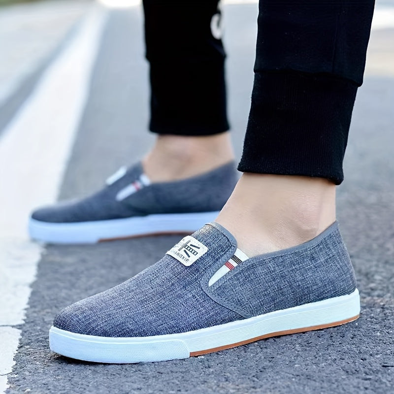 Men's Casual Slip-On Shoes with Elastic Strap Non-Slip Outdoor Walking Camping