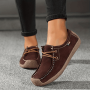 Women's Solid Color Lace Up Round Toe Low-Top Non-slip Shoes