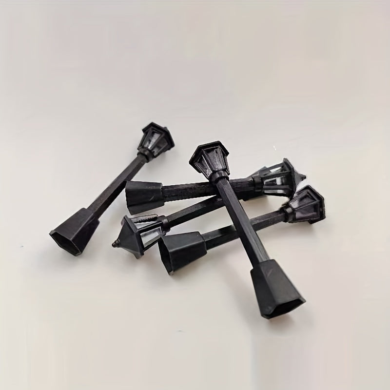 5 piezas de decoraciones de luces de Navidad para calle con micro paisaje de lámpara de aceite retro y luces de modelo