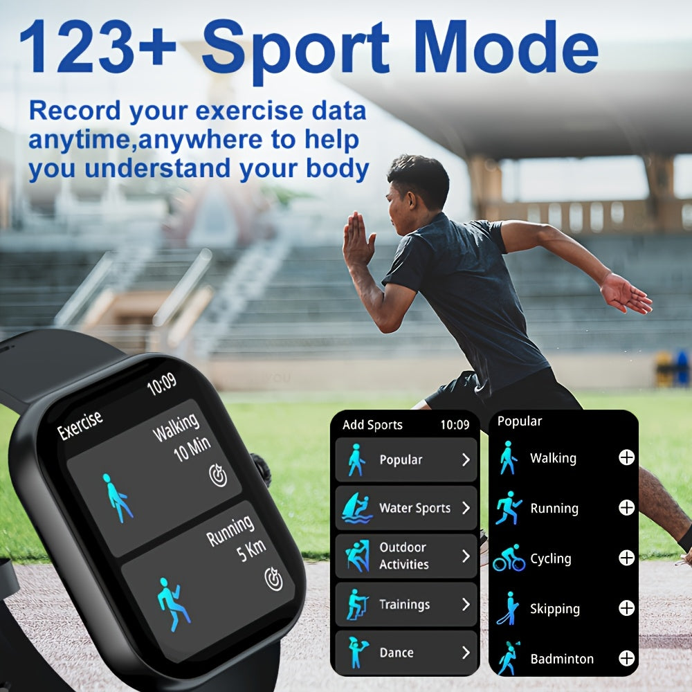 Reloj inteligente con asistente de voz, ejercitador de respiración, control de brillo, múltiples modos deportivos, pantalla de clima y linterna