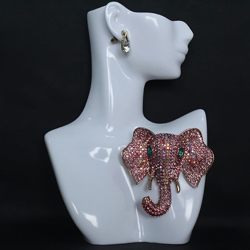 Vintage Animal Brooch with Rhinestones, Alloy Corsage Accessory for Clothing