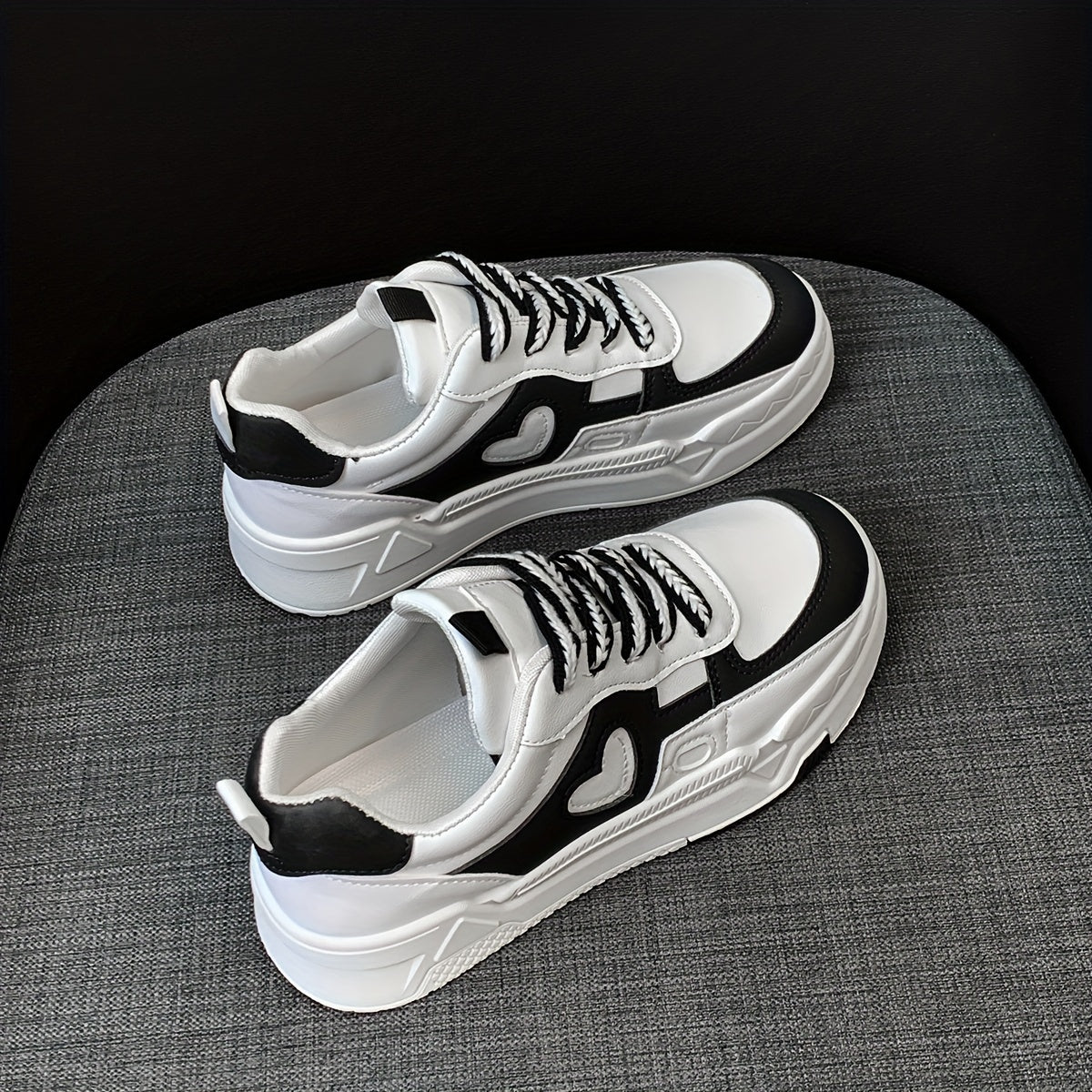 Zapatillas de plataforma con bloques de color para mujer, zapatillas bajas de skate, calzado casual para caminar