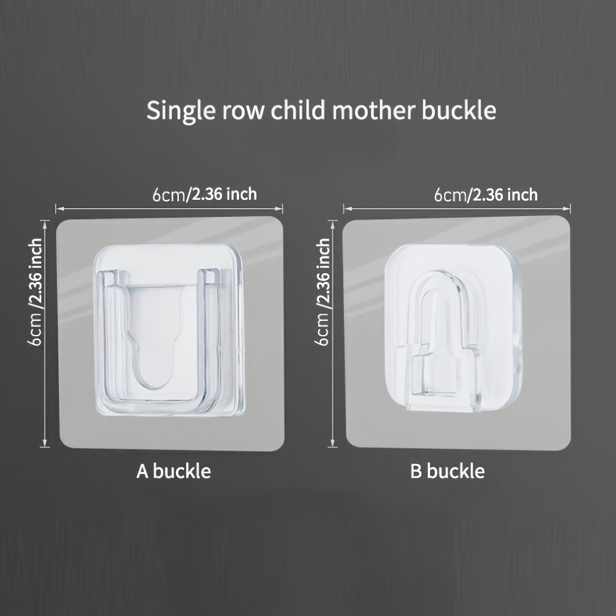 20 soportes de tomacorrientes de pared con hebillas entrelazadas transparentes y almohadillas adhesivas