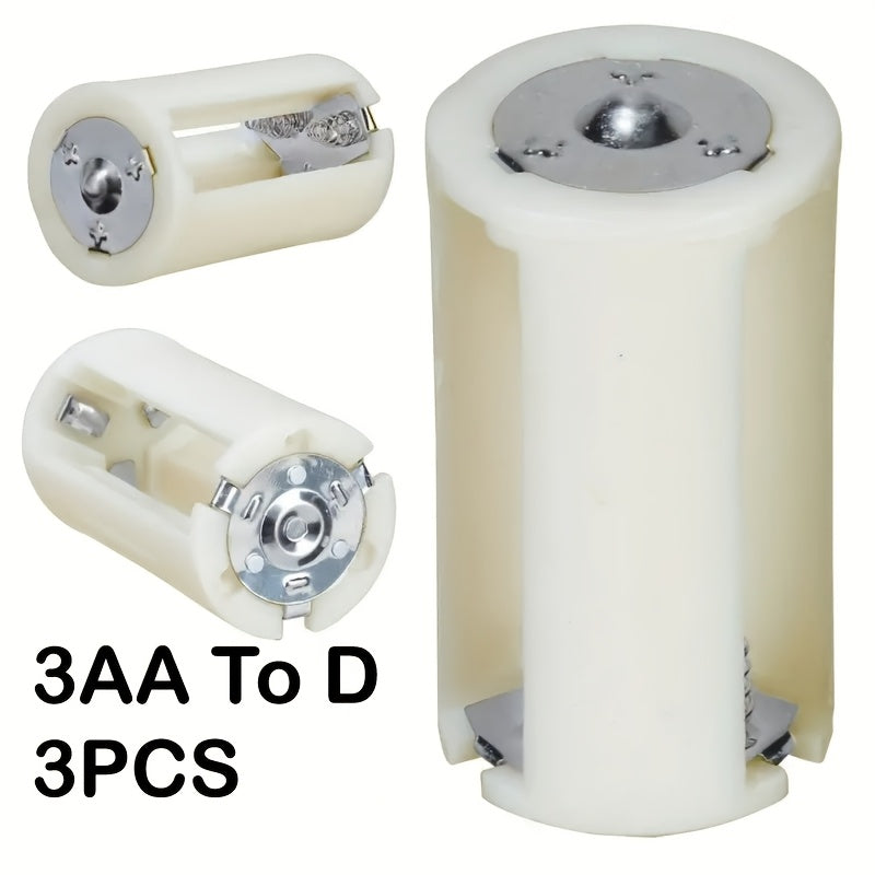 ABS AA to D Battery Adapter Set for DIY Parallel Connection Electronics Projects