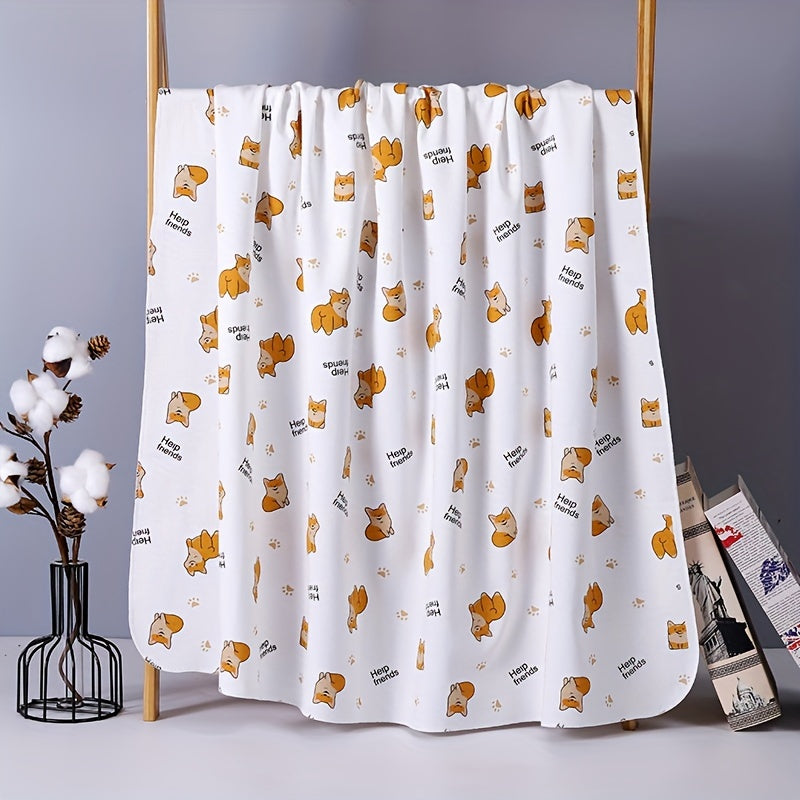 Плед размером 85 см на 85 см, изготовленный из мягкого, дышащего материала для тонкого и уютного обертывания или укутывания.