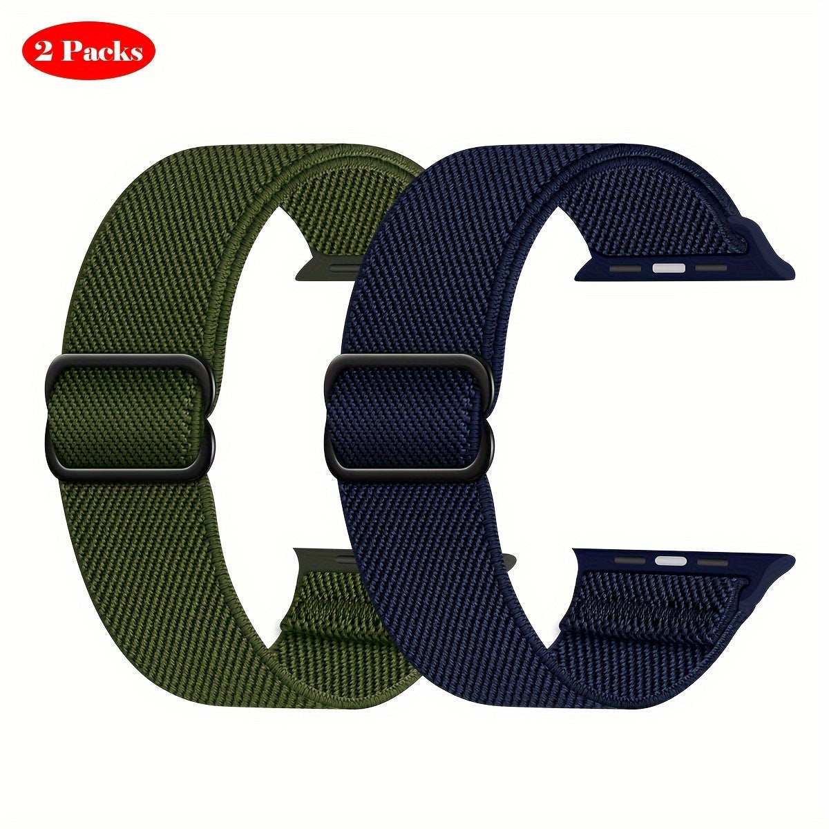 Stretchy Nylon Solo Loop Bands for Apple Watch Ultra 2 and Series 9/8/7/6/5/4/3/2/1 SE Men Women