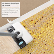 Беспроводной вакуумный швабра с 3-скоростным режимом для эффективной уборки в различных условиях, легкий и удобный в использовании.