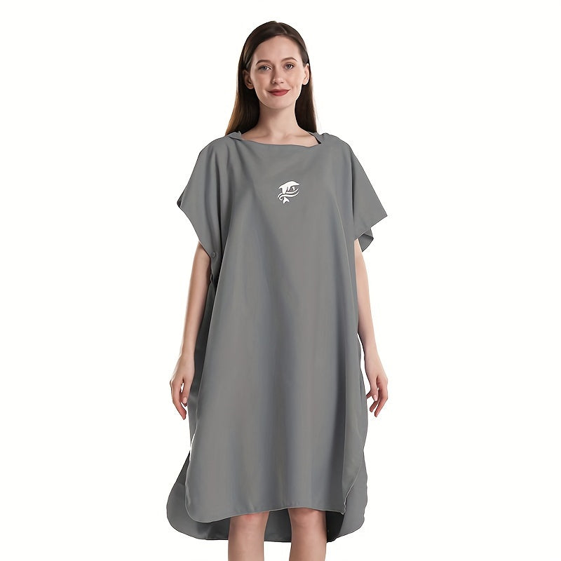 1 шт. Сёрф пончо полотенце, микрофибровый унисекс халат для серфинга, плавания, дайвинга, пляжа, один размер подходит всем.