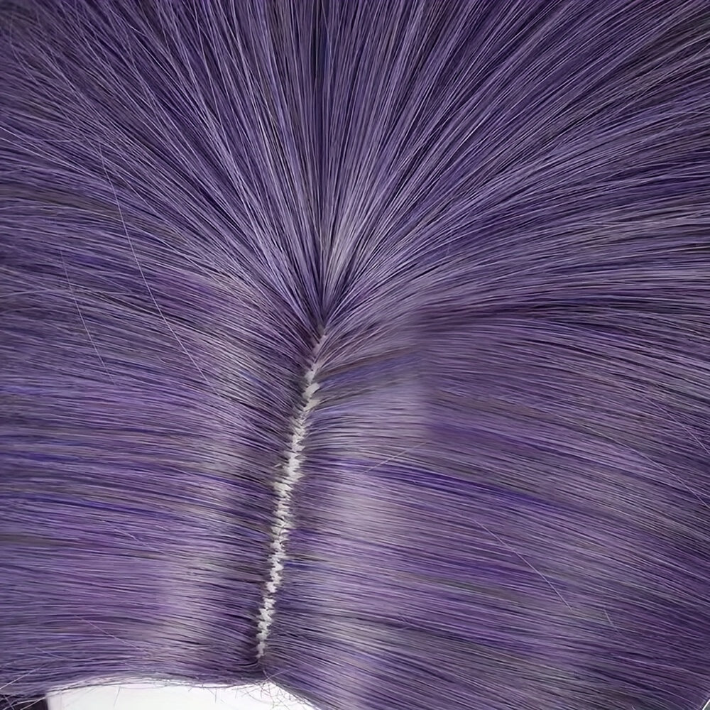 Men's Purple Short Straight Wig with Heat Resistant Synthetic Hair for Cosplay