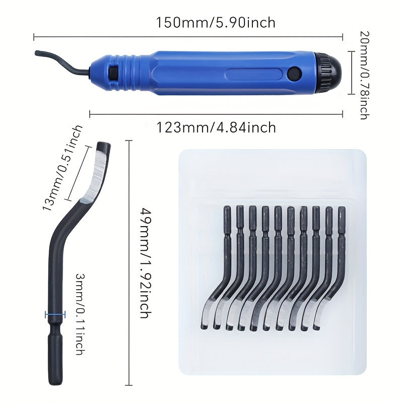 Multi-Functional Edge Trimmer Steel Blade Blue Black Handle Replacement Blades
