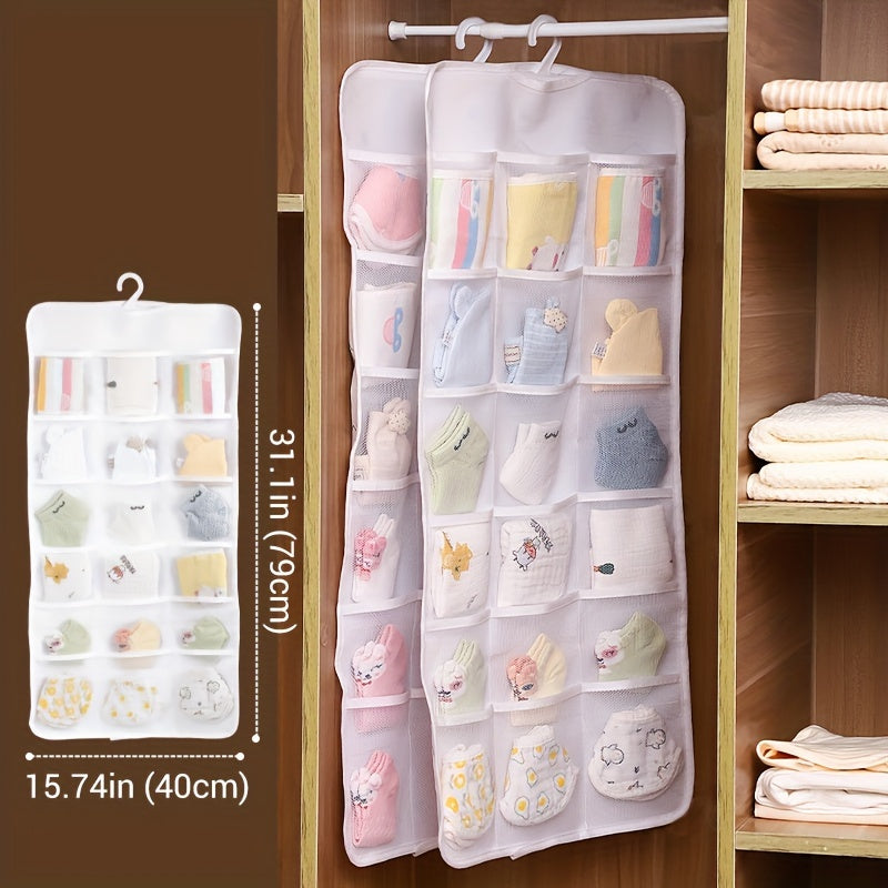 18-Pocket Over-the-Door Organizer Space-Saving Storage for Nursery and Kids Room