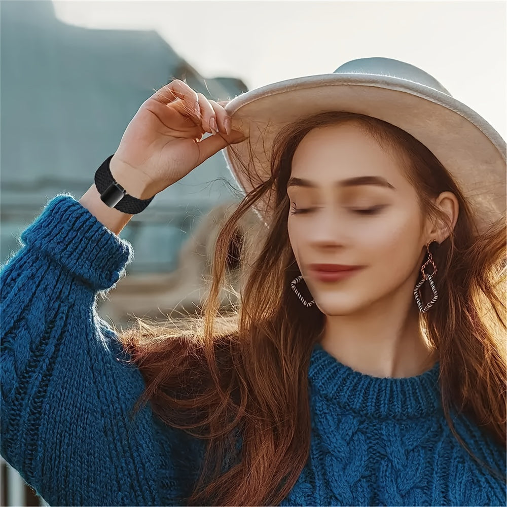 Nylon Watch Band for Apple Watch Ultra Series 2/1 Compatible with Series 10-3 38mm-49mm Magnetic Buckle