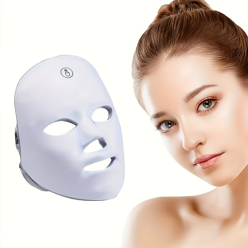 USB orqali zaryadlanadigan elektr yuz niqobi, sensorli ekran, 7 rang, ko'chma uy go'zallik qurilmasi.