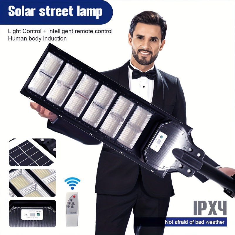 Solar Powered Outdoor Street Light with Infrared Sensor and Remote Control