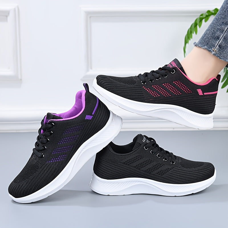 Women's Breathable Casual Running Sneakers with PVC Sole All-Season