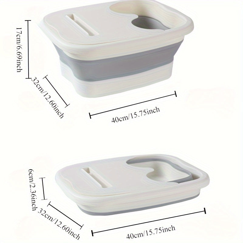 Collapsible Foot Soak Tub with Lid, Massage Texture, Stable, Portable for Home and Travel