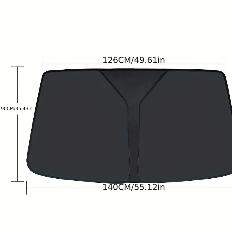Передний солнцезащитный козырек из полиамида с рулоном, UV-защита, противотуманный для Tesla Model 3/Y
