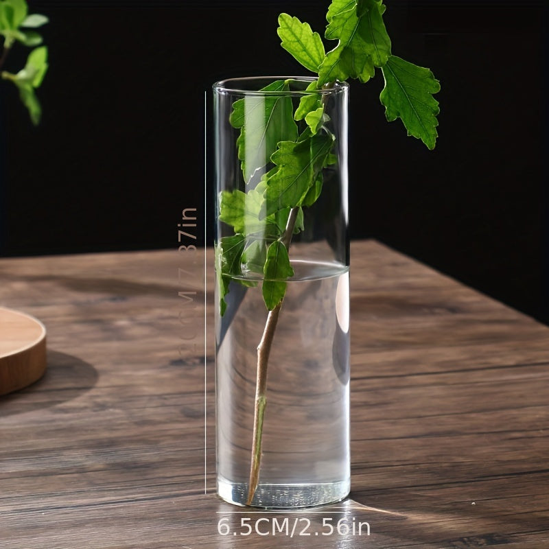 Minimalist Clear Glass Flower Vase for Wedding Decor 6.5x8cm