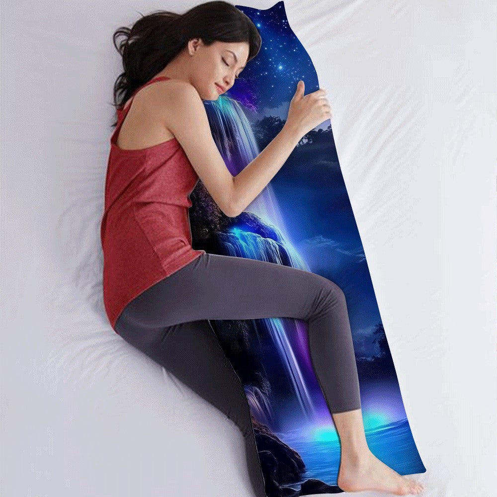 Purple Moonlight Falls Pillow Cover 137x51cm Extra Long Cushion Case for Bed Sofa