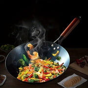 Cast Iron Skillet Non-Stick Smokeless Pan with Ergonomic Handle for Cooking Eggs Steaks