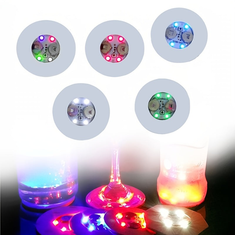 Posavasos de barra iluminados con LED para Navidad, bodas y cócteles